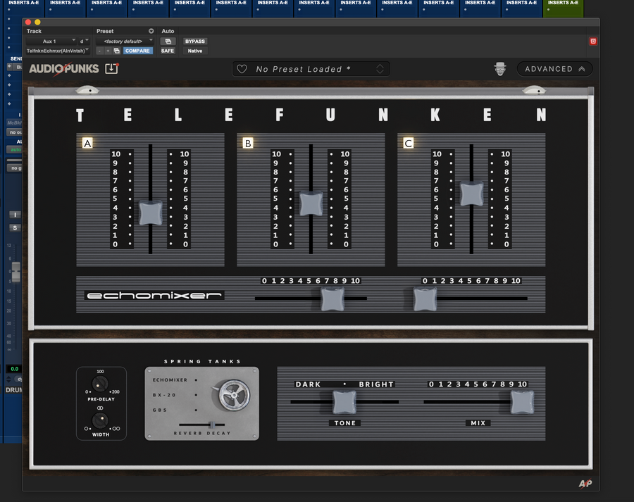 TELEFUNKEN Introduces Echomixer Spring Reverb PlugIn