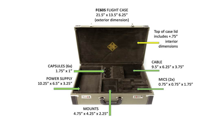 FC60S Dual Microphone System Flight Case (ELA M 260 Stereo Set)